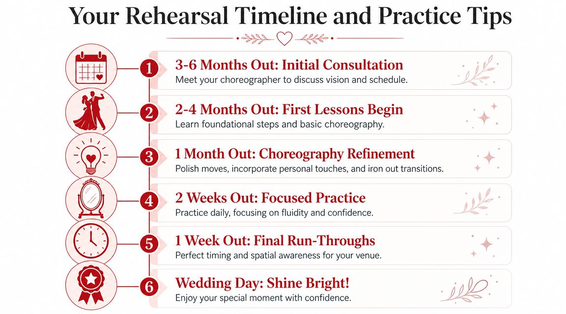 firstdancechoreographerrehearsaltimeline