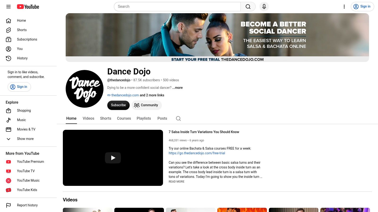 bachatadancelessonsyoutubechannelpage