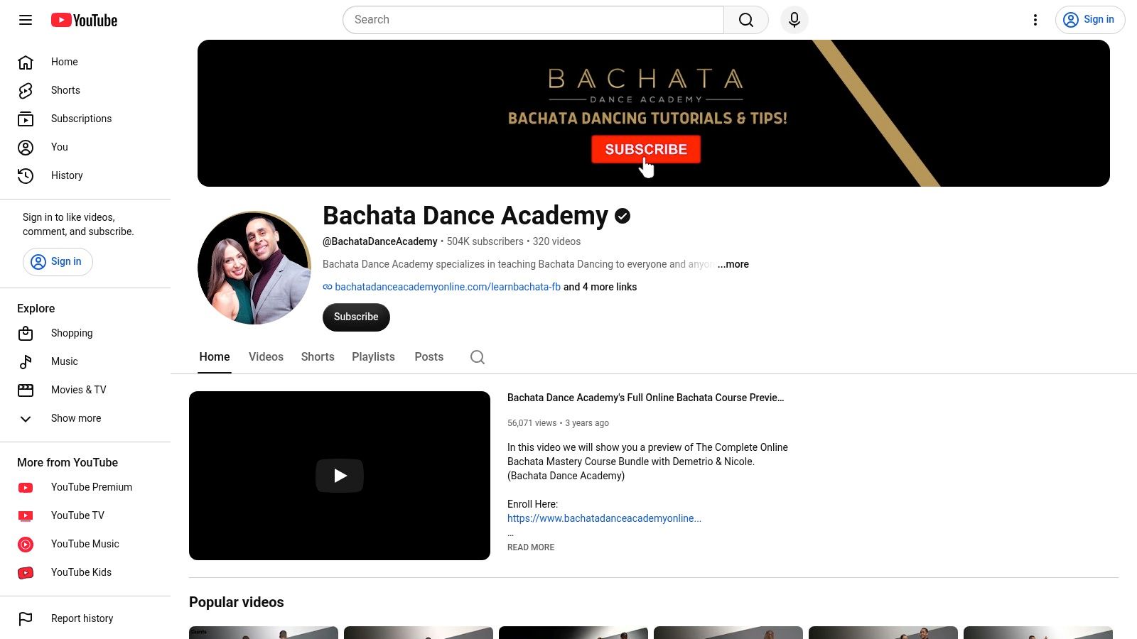 bachatadancelessonsyoutubechannelprofile