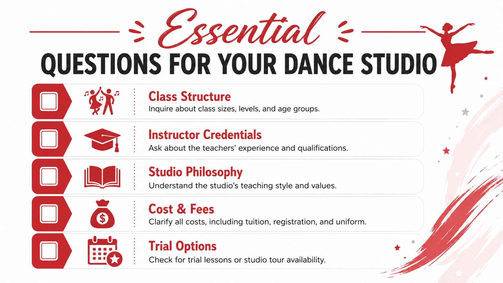 dancelessonsnearmestudiochecklist